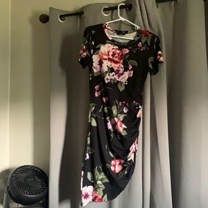 Super soft black floral dress